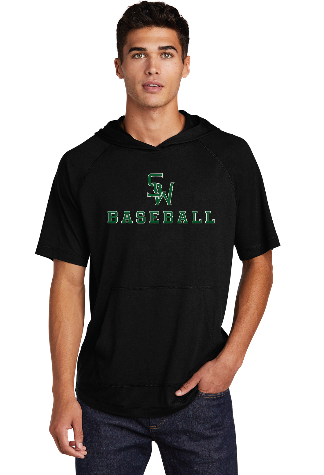Short Sleeve Hooded Shirt SW Baseball