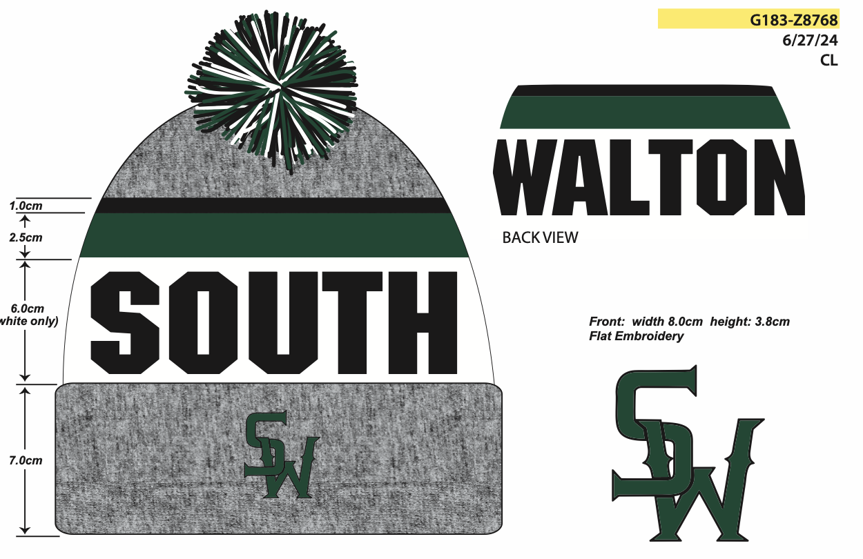 (Pre-Order) Custom Knit South Walton Beanie