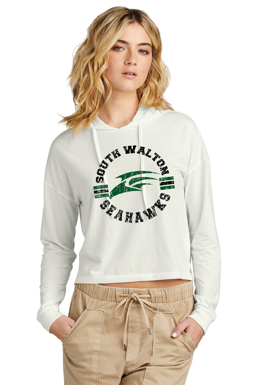 Seahawks Ladies Crop Hoodie