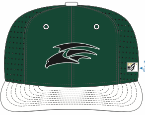 The Game Fitted Hat - Green with White Bill